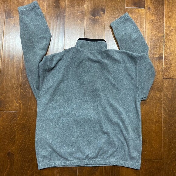 ESPN Magazine Vintage Y2K 1/4 Zip Fleece Gray Pullover Sweater Men's X-Large - Picture 5 of 8